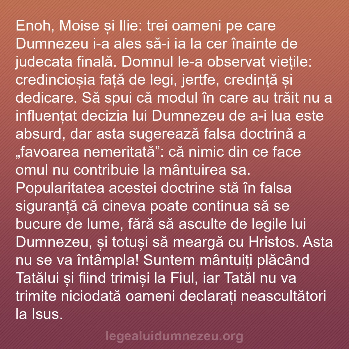 b0026 - Postare despre Legea lui Dumnezeu: Enoh, Moise și Ilie: trei oameni pe care Dumnezeu i-a ales să-i...