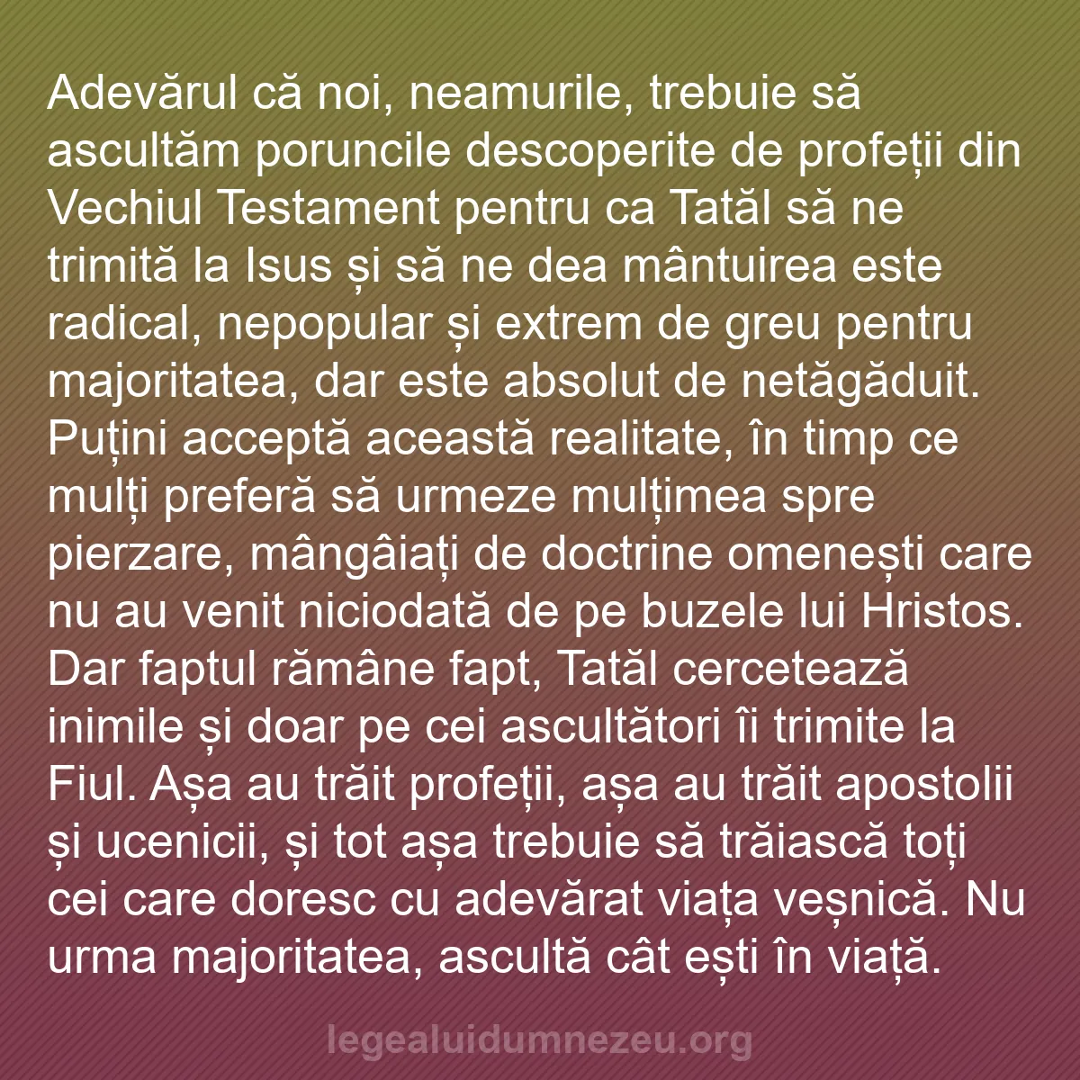 b0028 - Postare despre Legea lui Dumnezeu: Adevărul că noi, neamurile, trebuie să ascultăm poruncile descoperite...
