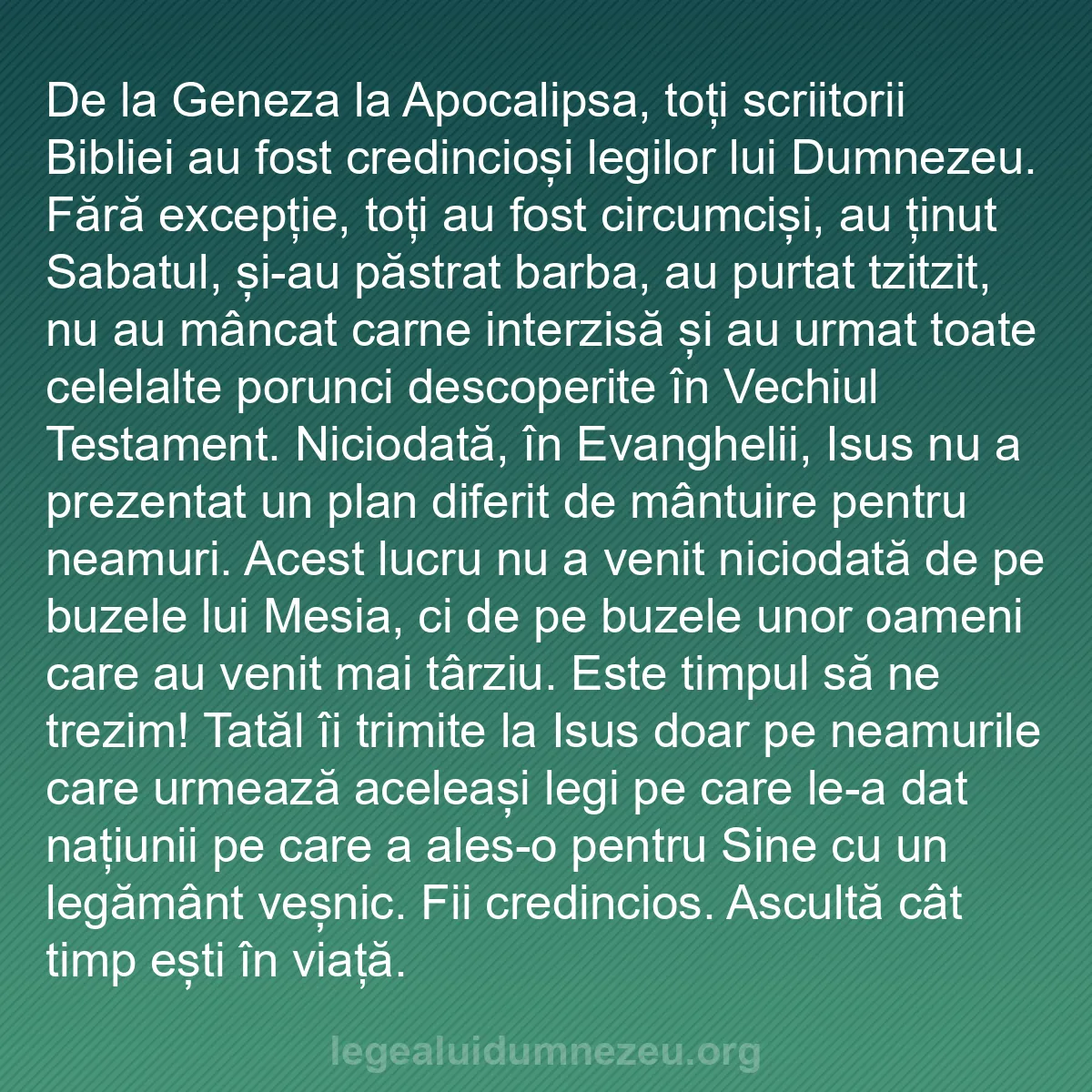 b0065 - Postare despre Legea lui Dumnezeu: De la Geneza la Apocalipsa, toți scriitorii Bibliei au fost...