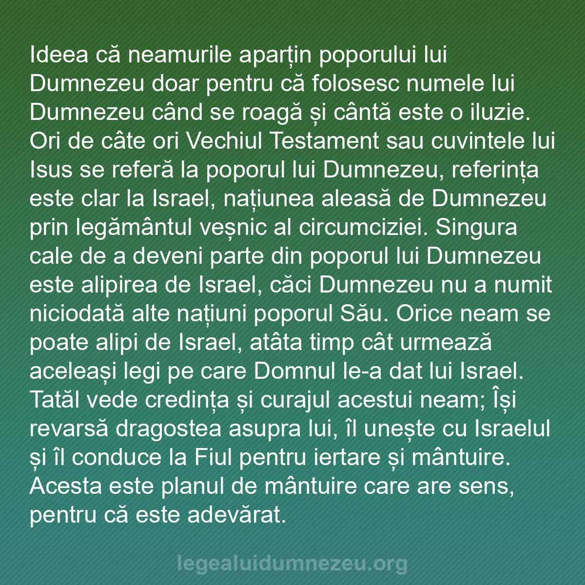 b0090 - Postare despre Legea lui Dumnezeu: Ideea că neamurile aparțin poporului lui Dumnezeu doar pentru...