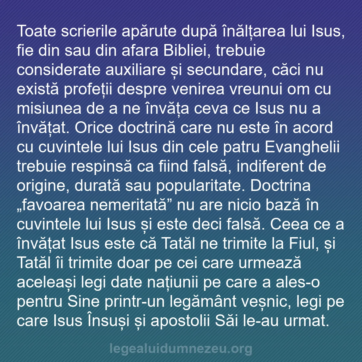 b0137 - Postare despre Legea lui Dumnezeu: Toate scrierile apărute după înălțarea lui Isus, fie din sau...