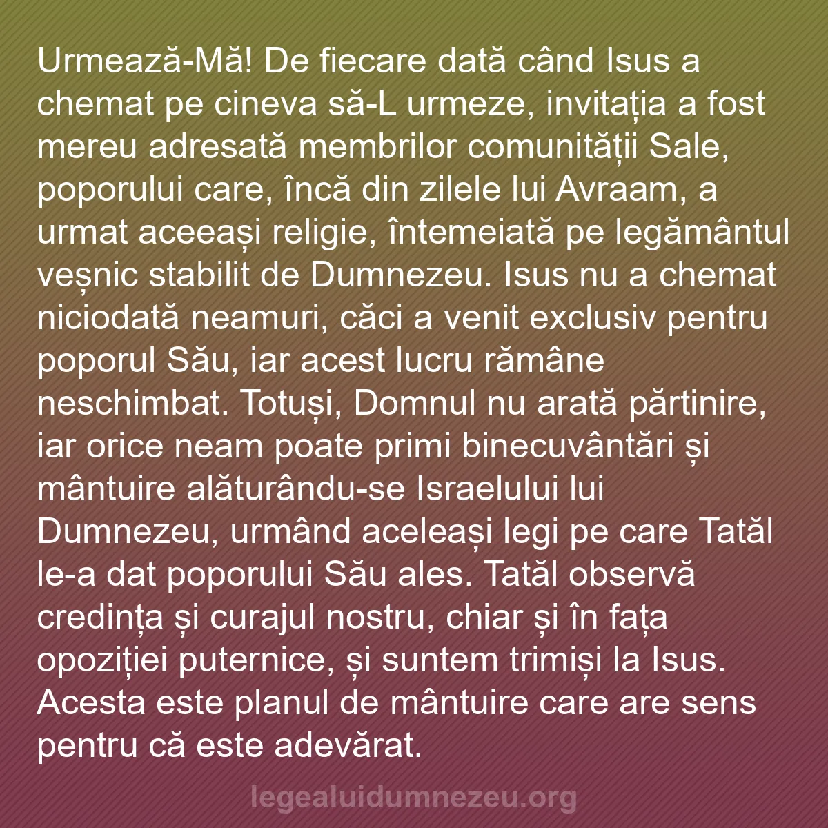 b0148 - Postare despre Legea lui Dumnezeu: Urmează-Mă! De fiecare dată când Isus a chemat pe cineva să-L...