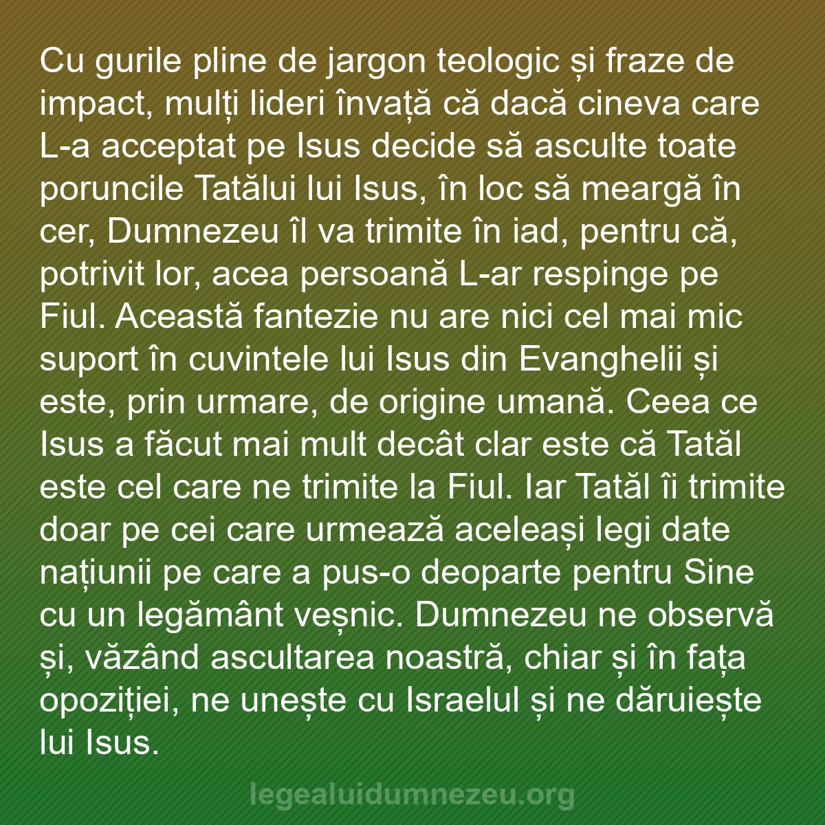 b0176 - Postare despre Legea lui Dumnezeu: Cu gurile pline de jargon teologic și fraze de impact, mulți...