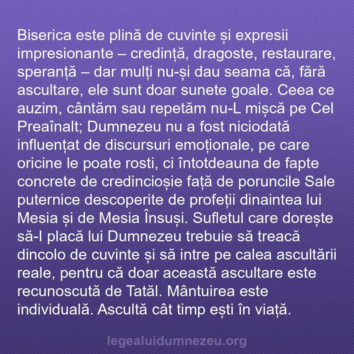 b0278 - Postare despre Legea lui Dumnezeu: Biserica este plină de cuvinte și expresii impresionante – credință,...