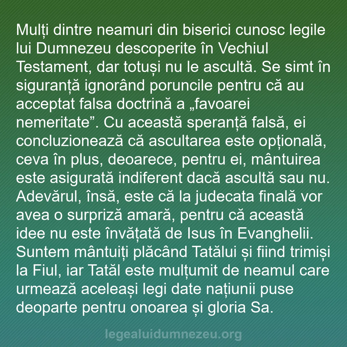 b0290 - Postare despre Legea lui Dumnezeu: Mulți dintre neamuri din biserici cunosc legile lui Dumnezeu...