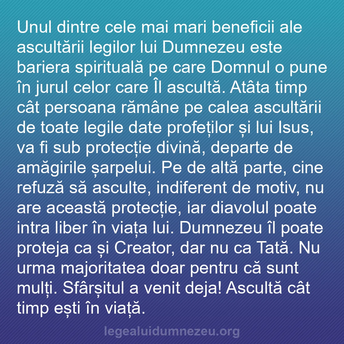 b0415 - Postare despre Legea lui Dumnezeu: Unul dintre cele mai mari beneficii ale ascultării legilor lui...