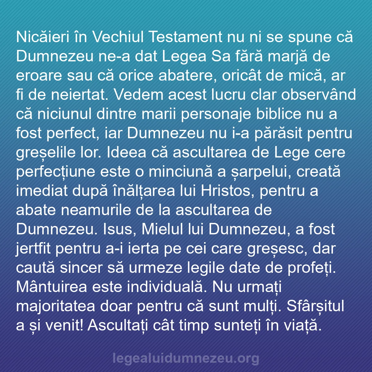 b0515 - Postare despre Legea lui Dumnezeu: Nicăieri în Vechiul Testament nu ni se spune că Dumnezeu ne-a...